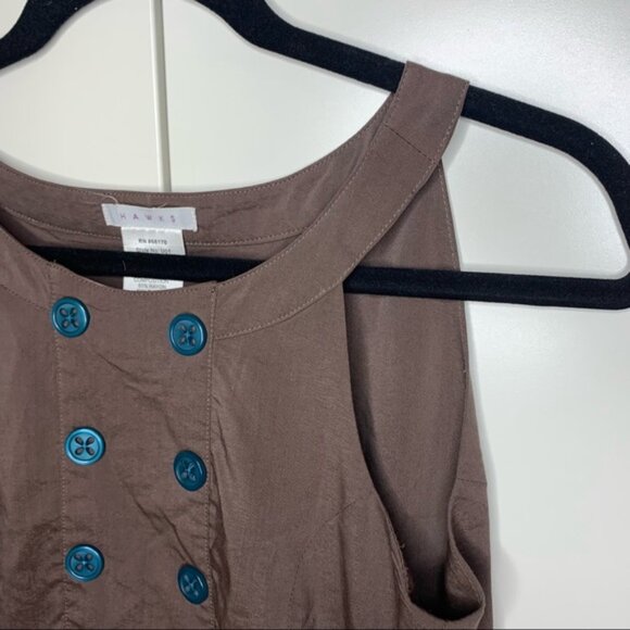 Hawks Buttoned Rayon Blend Tank Dress - Picture 2 of 13